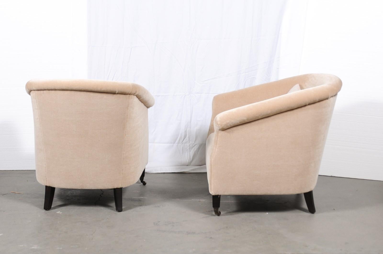 Mohair Miles Lounge Club Chairs by Robert Brown