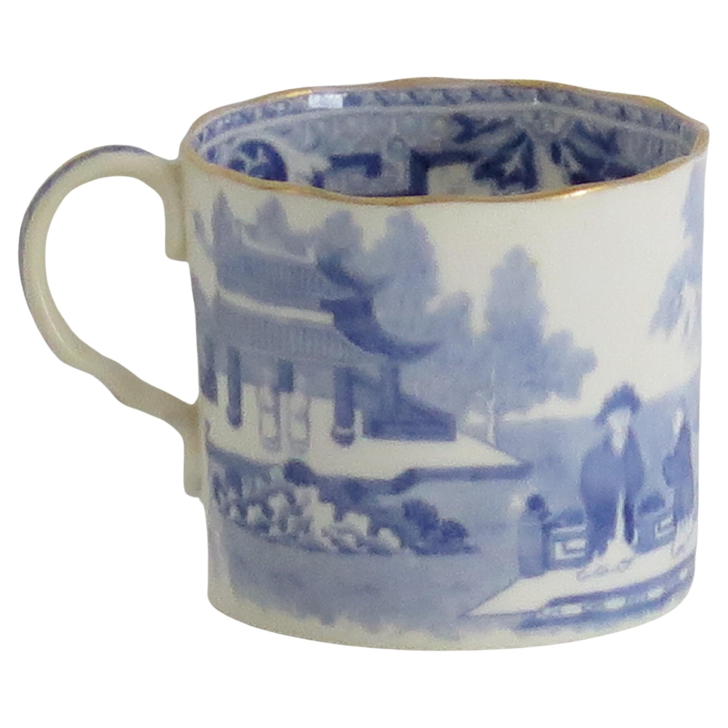 Miles Mason Coffee Can Porcelain Chinamen on Verandah Pattern, circa 1805