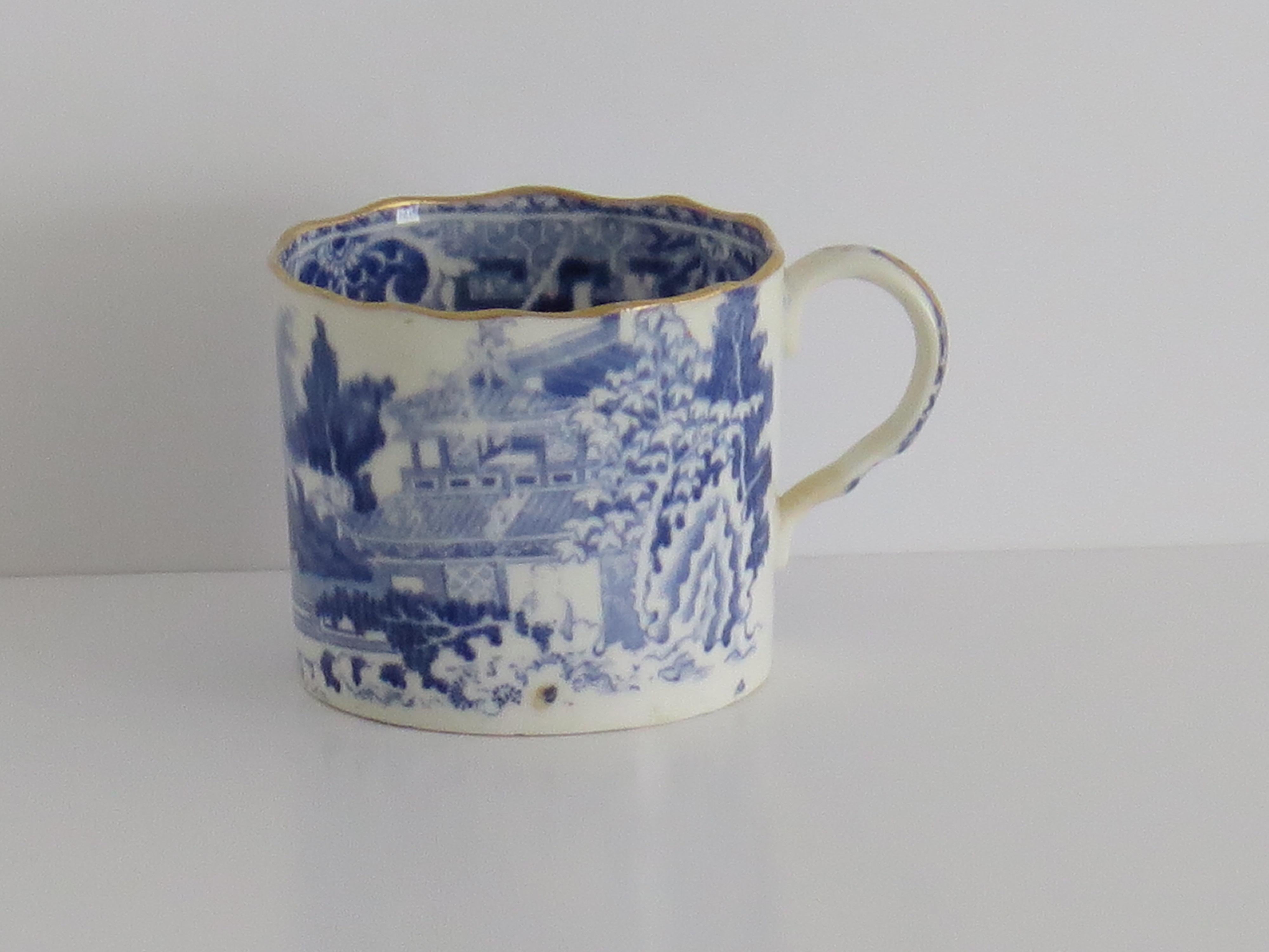 Miles Mason Coffee Can & Saucer Porcelain Chinamen on Verandah Pattern, Ca 1805 For Sale 6