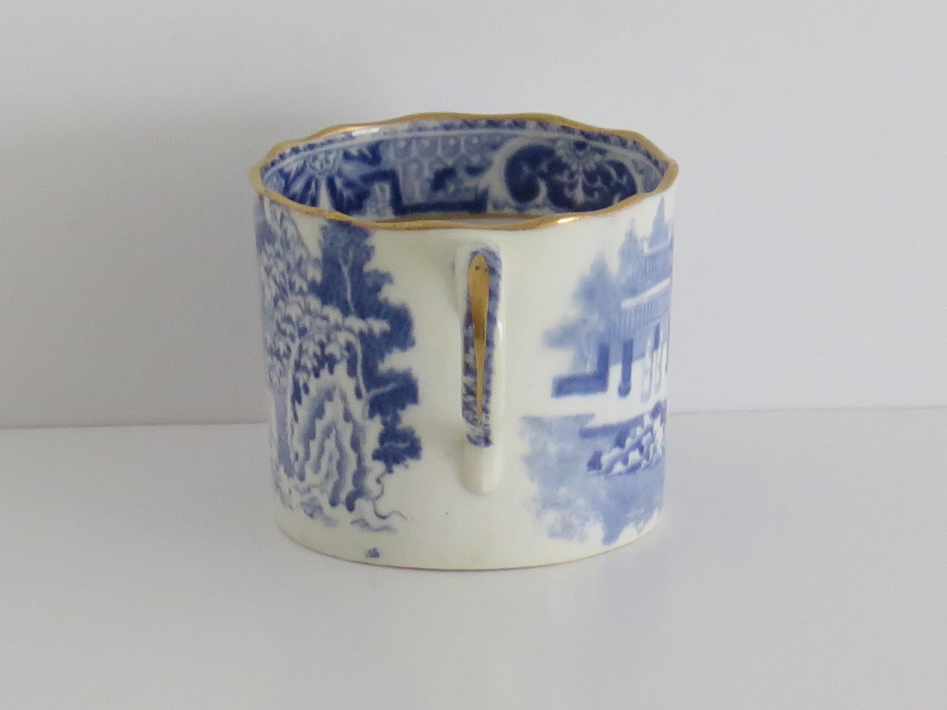 Miles Mason Coffee Can & Saucer Porcelain Chinamen on Verandah Pattern, Ca 1805 For Sale 7