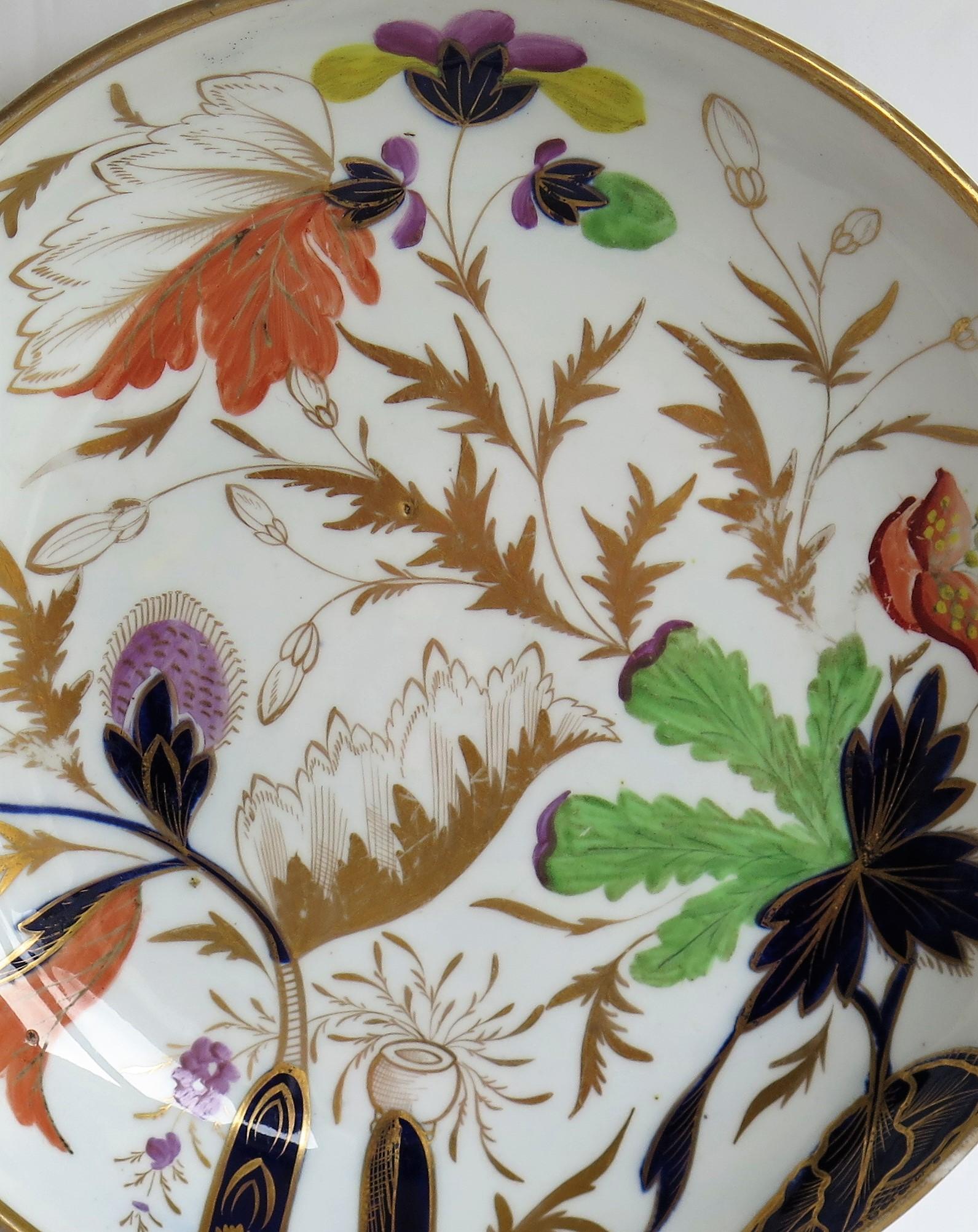 Miles Mason English Georgian Porcelain Deep Plate or Dish Hand Painted, Ca. 1806 6