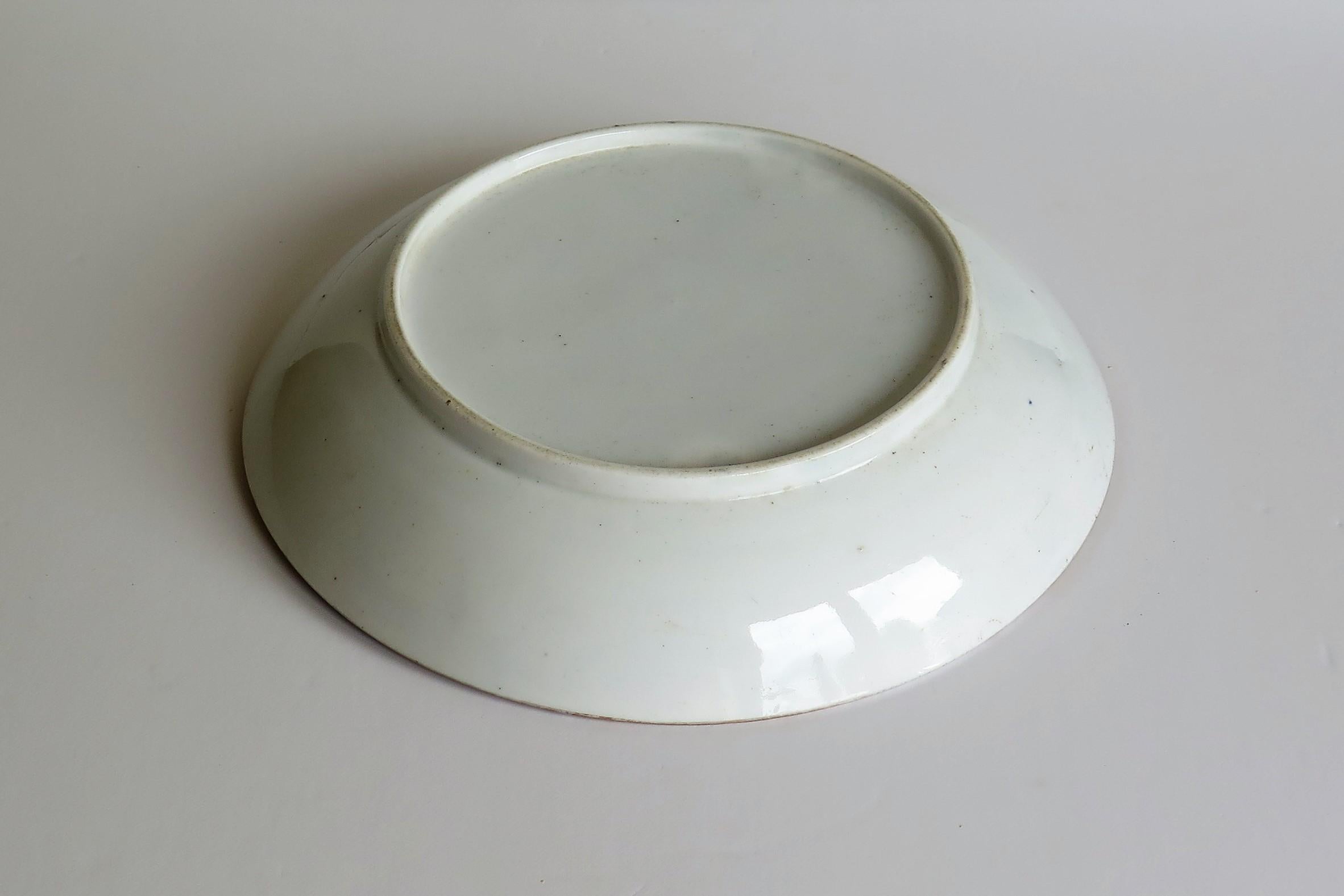 Miles Mason English Georgian Porcelain Deep Plate or Dish Hand Painted, Ca. 1806 11