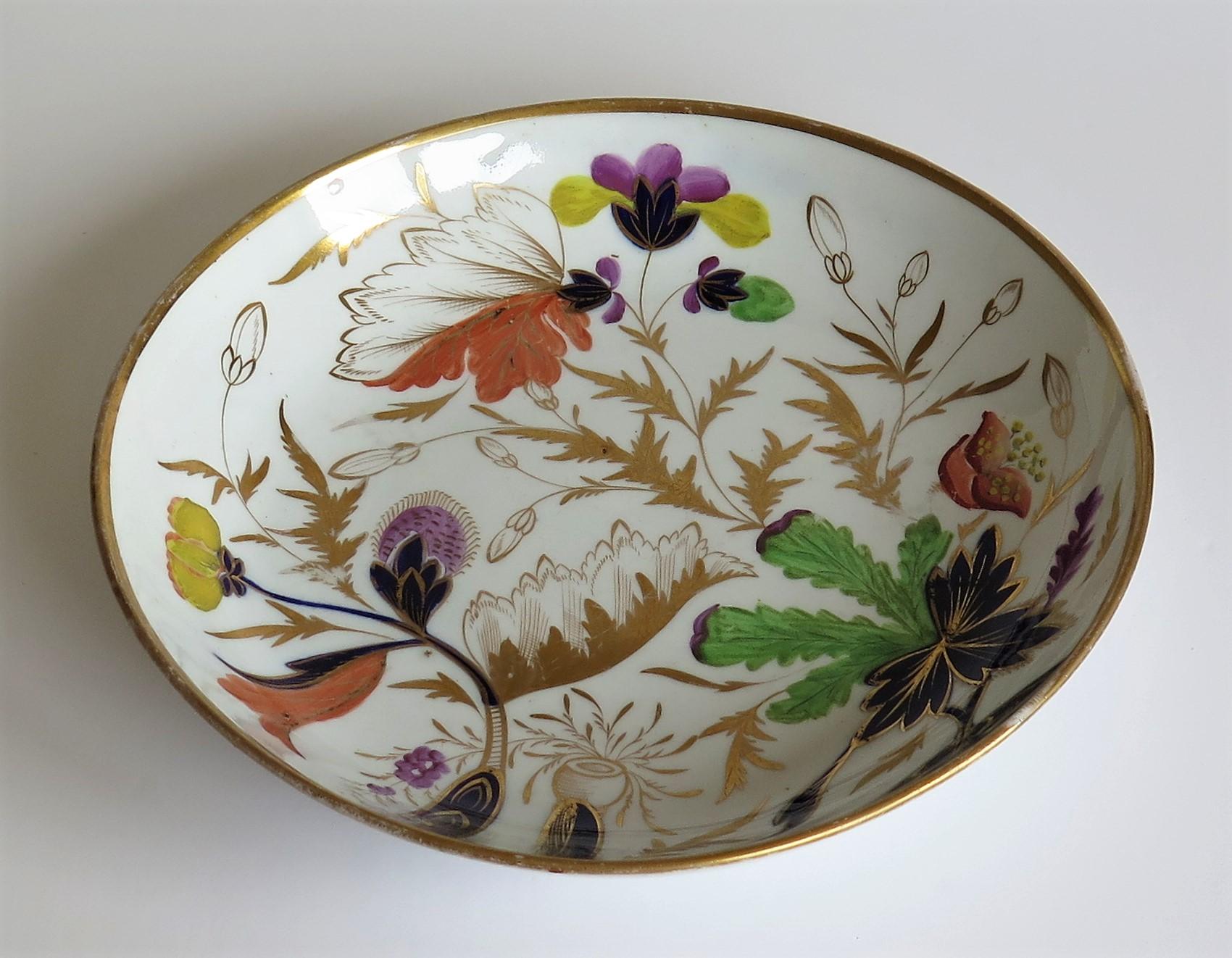 Miles Mason English Georgian Porcelain Deep Plate or Dish Hand Painted, Ca. 1806 3