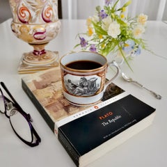 Miles Mason Orphaned Porcelain Coffee Can, Minerva and Cherubs, Regency