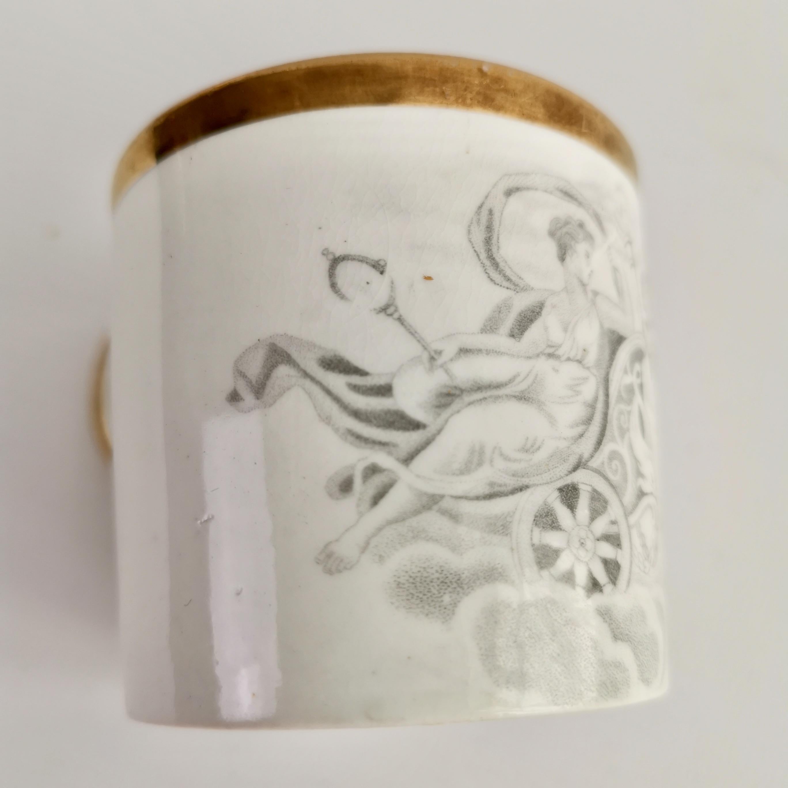 Miles Mason Orphaned Porcelain Coffee Can, White, Bat Printed Minerva 1