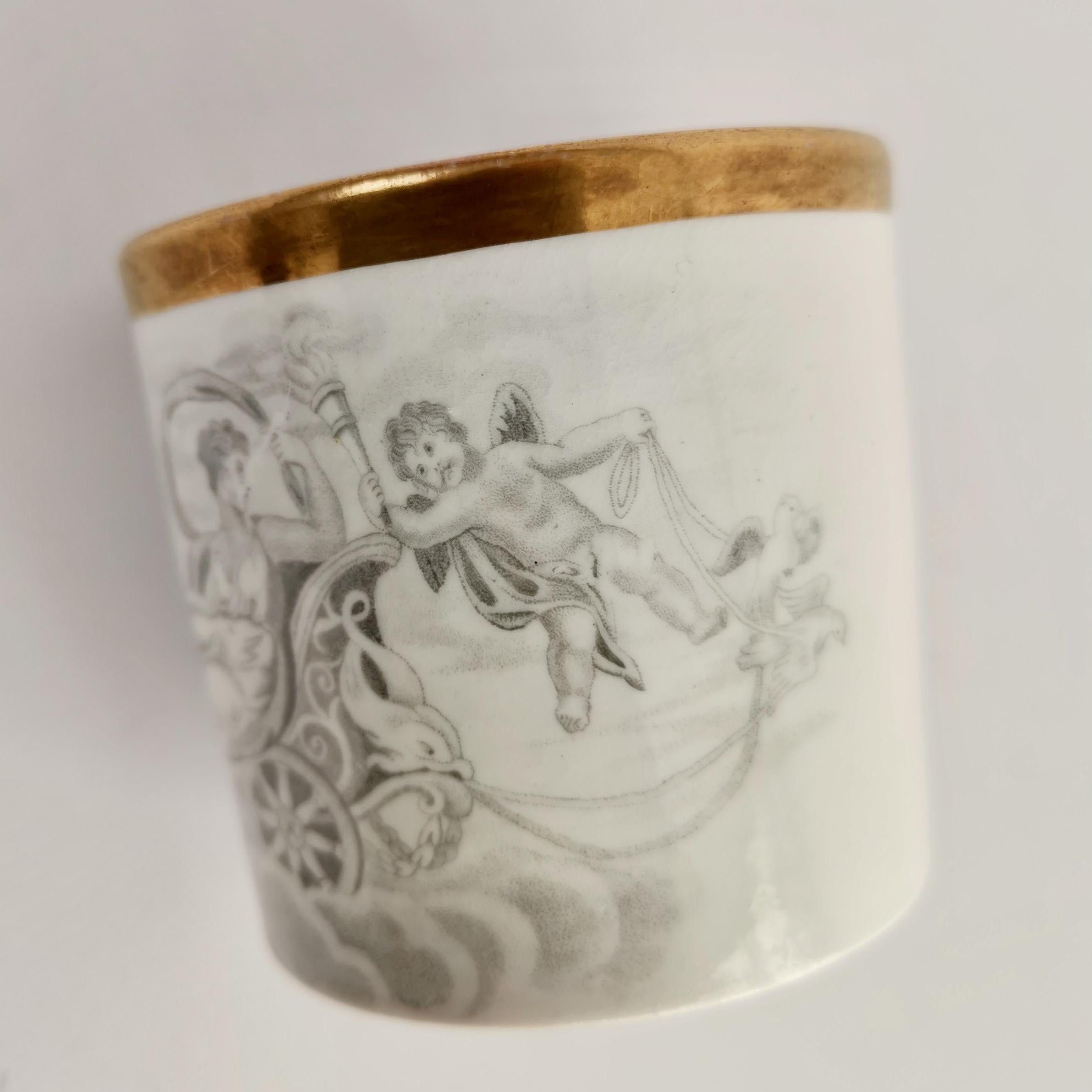 Miles Mason Orphaned Porcelain Coffee Can, White, Bat Printed Minerva 2