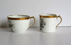 Miles Mason Porcelain Coffee Can & Tea Cup Classical Pattern No. 349, circa 1805