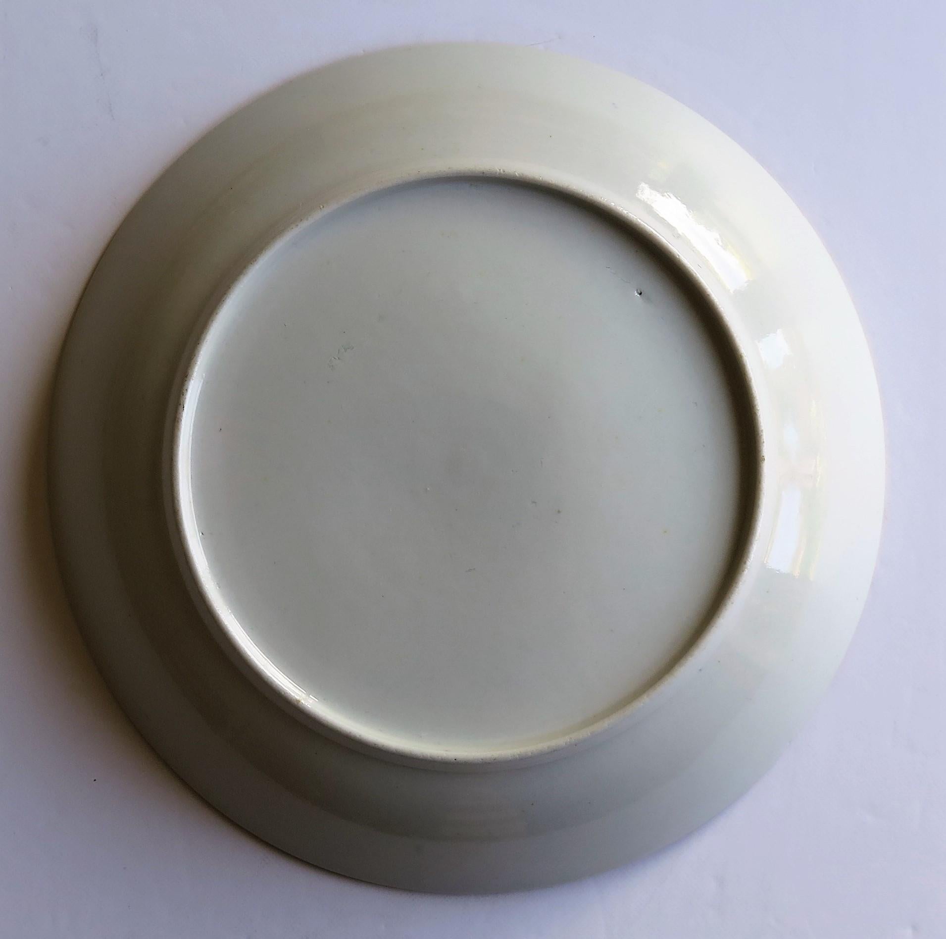Assiette ou plat profond en porcelaine géorgienne Miles Mason peint à la main Ptn 153, vers 1805 en vente 7