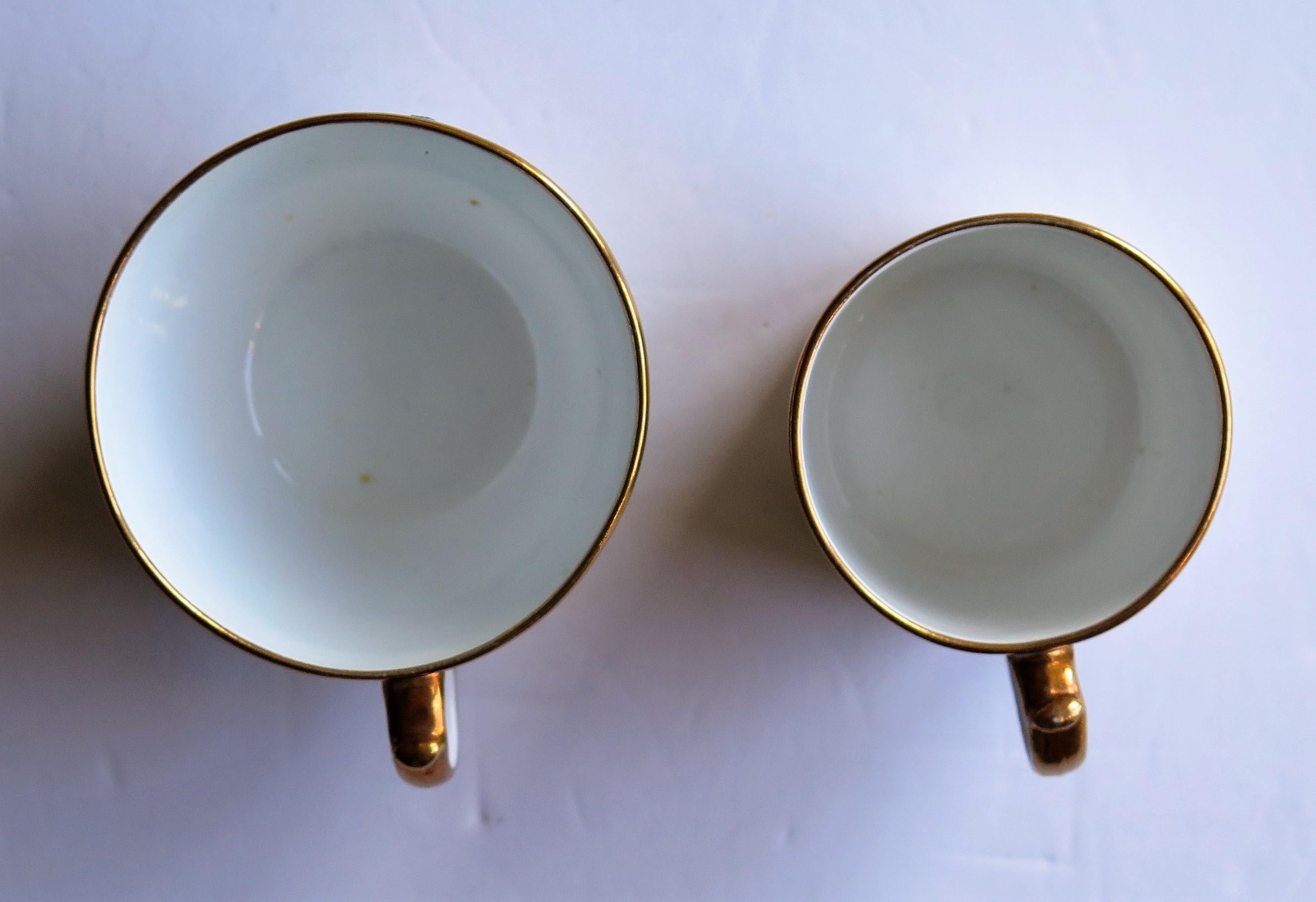 Miles Mason Porcelain Trio Finely Hand Painted & Gilded Pattern 470, circa 1808 For Sale 5