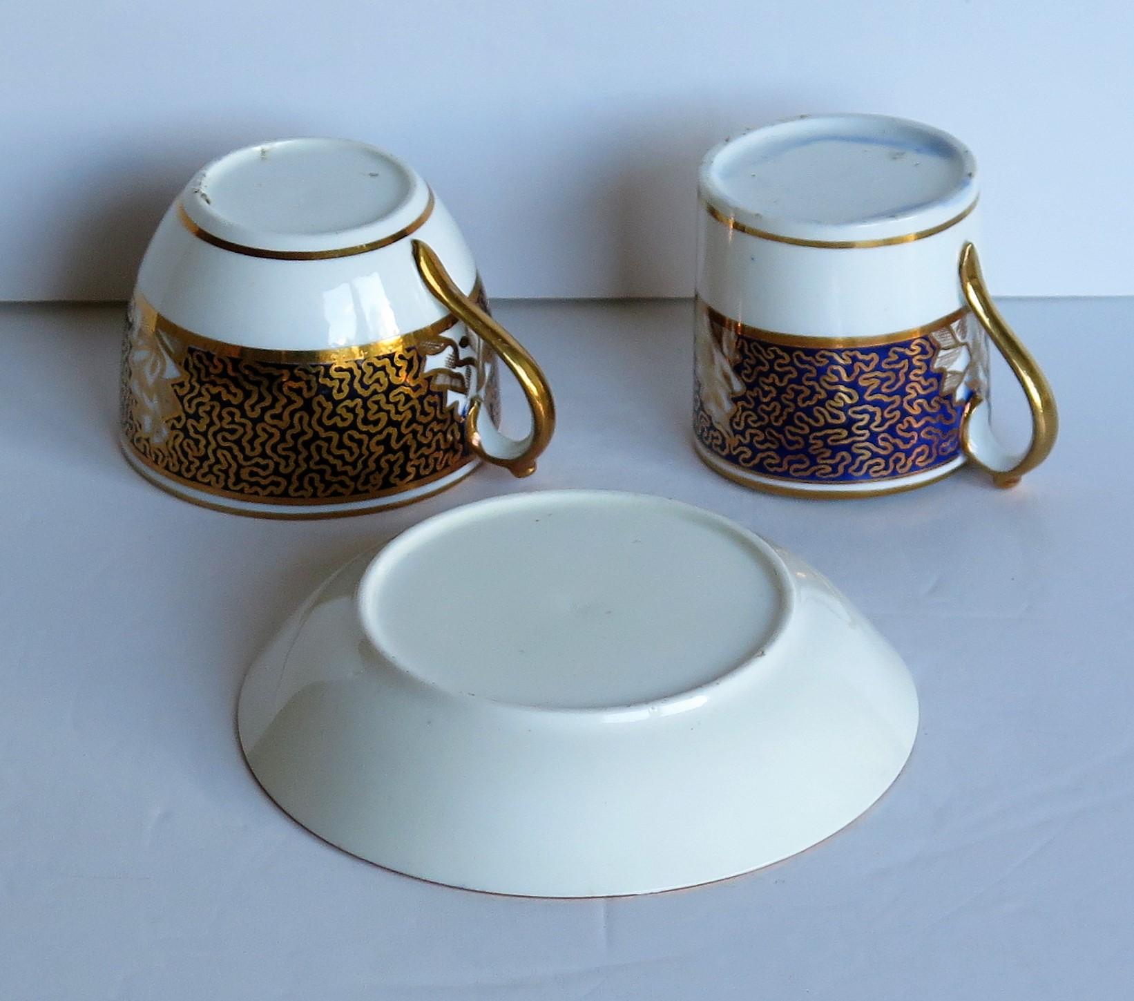 Miles Mason Porcelain Trio Finely Hand Painted & Gilded Pattern 470, circa 1808 For Sale 7