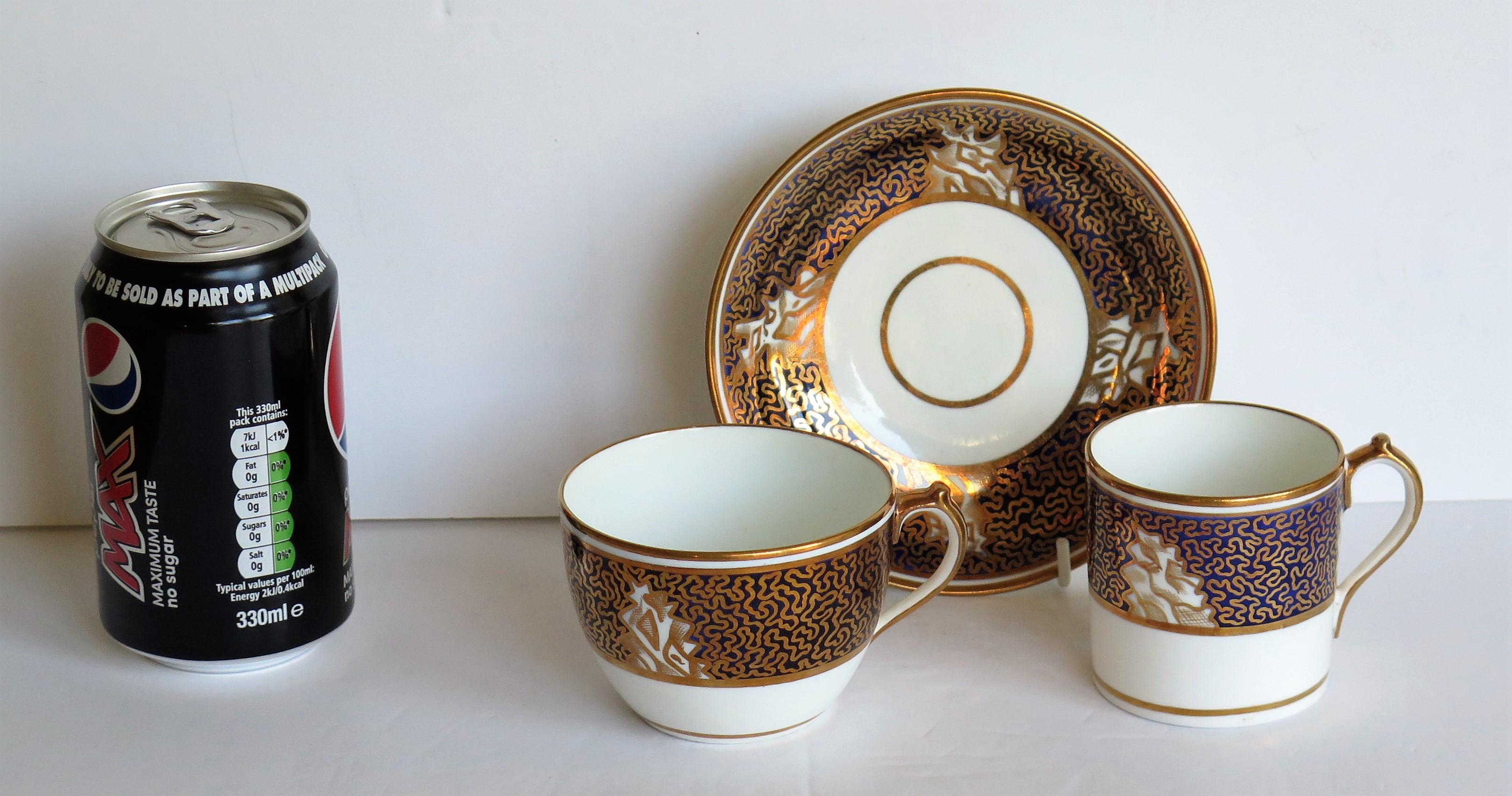 Miles Mason Porcelain Trio Finely Hand Painted & Gilded Pattern 470, circa 1808 For Sale 10