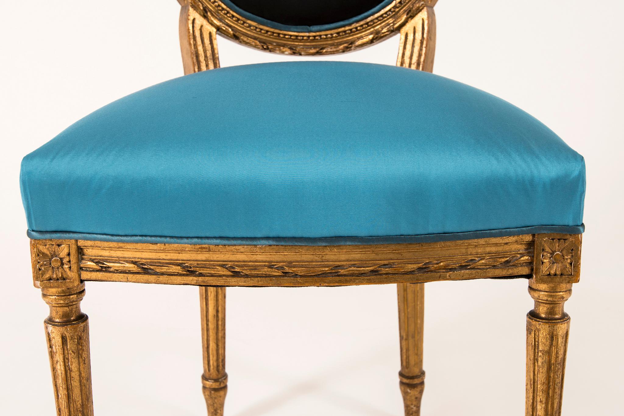 Gilt Miles Redd 19th Century Louis XVI Style Occasional Chair