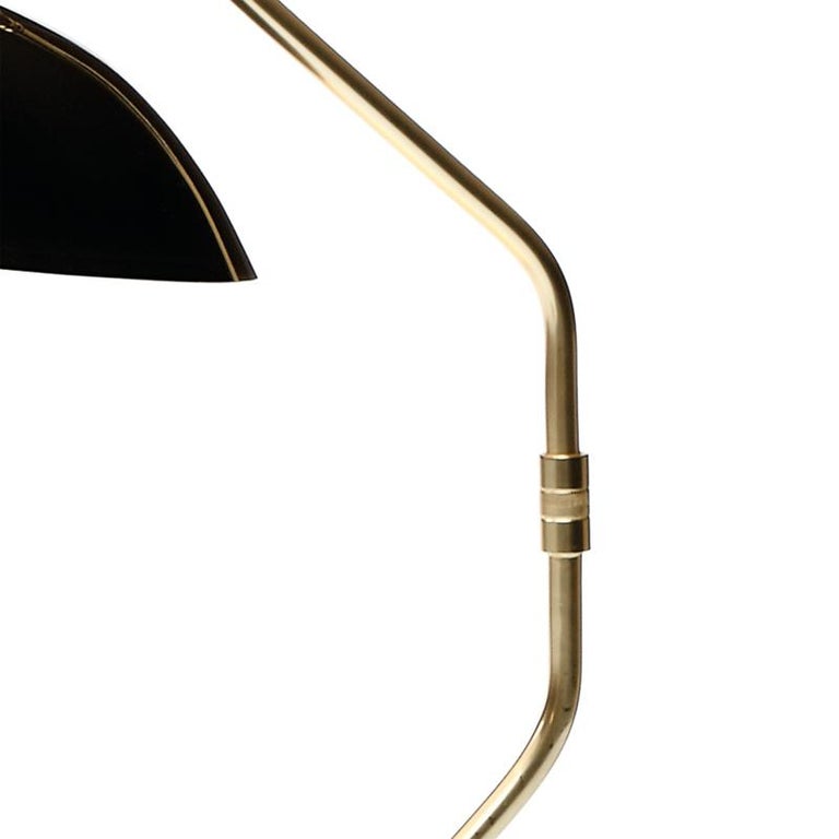 Miles Table Lamp with Black Glass Shade For Sale at 1stDibs