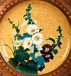 MILET & DIFFLOTH - Caricatore ornamentale in ceramica smaltata con decorazione di fiori selvatici