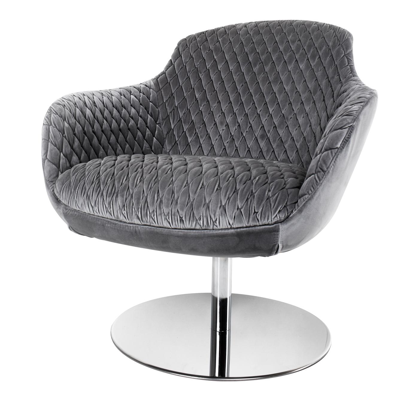 Miley Armchair Silver Base In New Condition In Milan, IT