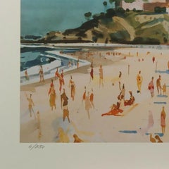 Milford Zornes "Main Beach Laguna" Lithograph Print Limited 1 of 250 Signed