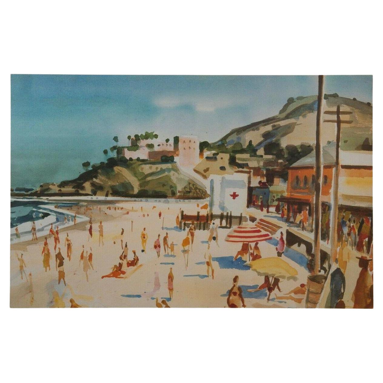 Milford Zornes "Main Beach Laguna" Lithograph Print Limited 1 of 250 Signed