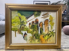 Milford Zornes, signiertes Original-Aquarellgemälde des kalifornischen Künstlers aus der Mitte des Jahrhunderts