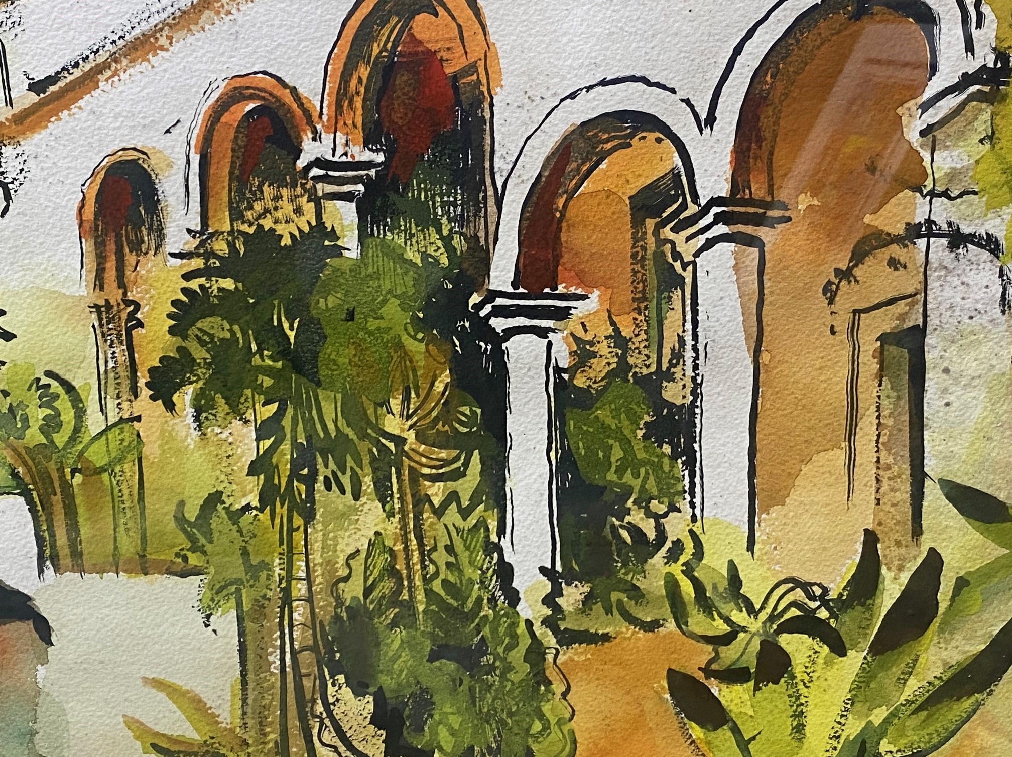 Milford Zornes Pintura en acuarela original firmada por un artista californiano de mediados de siglo Estadounidense en venta