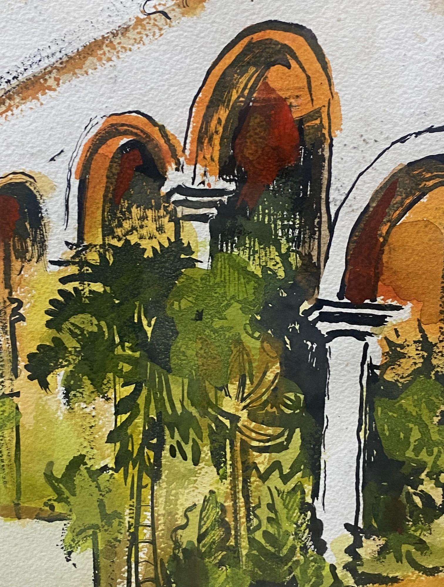 Milford Zornes Pintura en acuarela original firmada por un artista californiano de mediados de siglo en Bueno estado para la venta en Studio City, CA