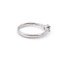 Milgrain Three-Stone Diamond Ring in Platinum