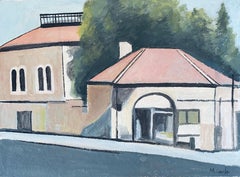 Modernist Jerusalem Synagogue Painting Israeli Architechture 