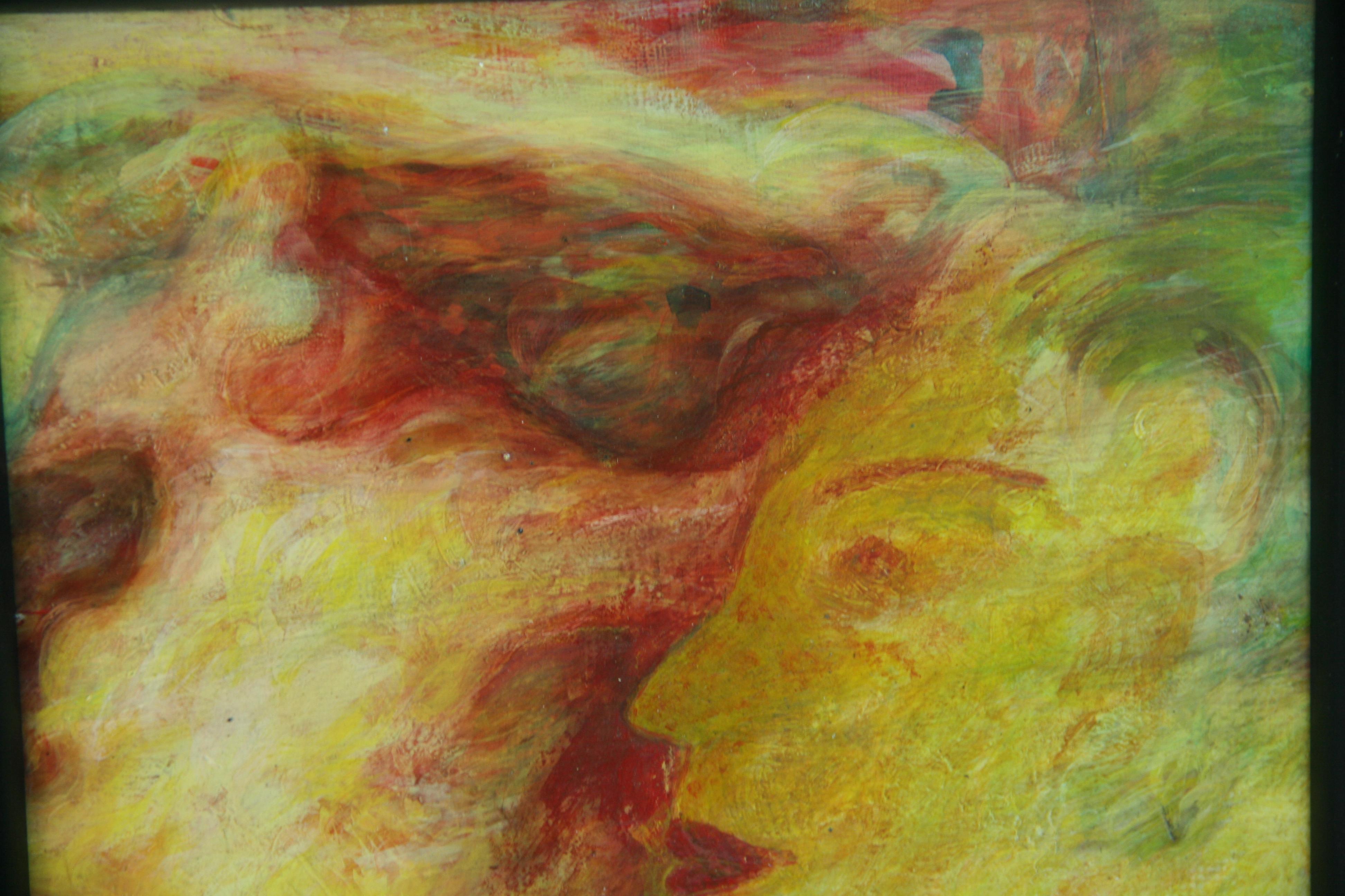 6123 Rot und gelb Abstrakter Expressionist einer Frau
Set in einem schwarzen Rahmen Bildgröße 12,5x9,5