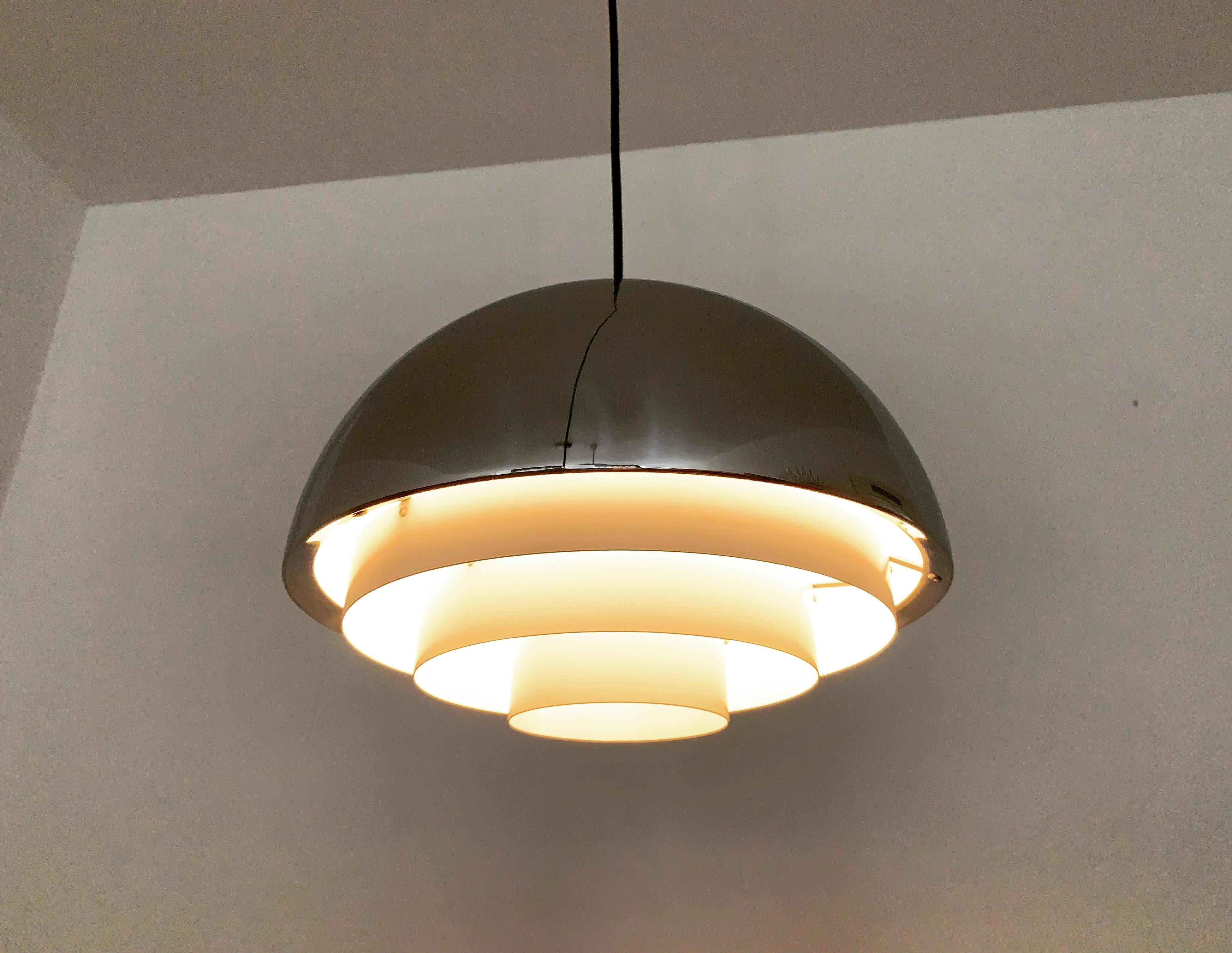 Metal Milieu Midi pendant lamp by Jo Hammerborg  for Fog and Morup For Sale