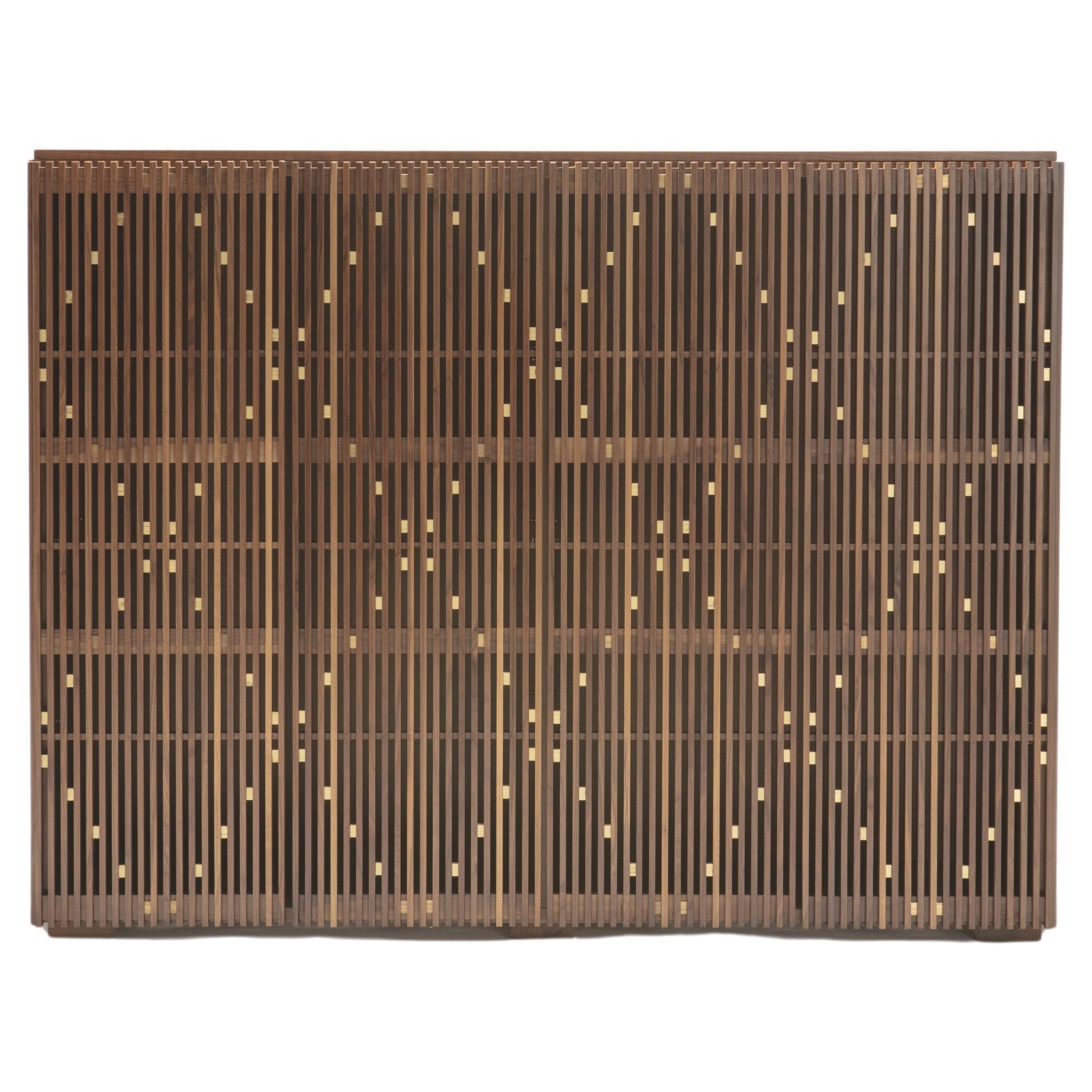 Milione Cabinet, in Canaletto Walnut and Brass, by DebonaDemeo for Medulum