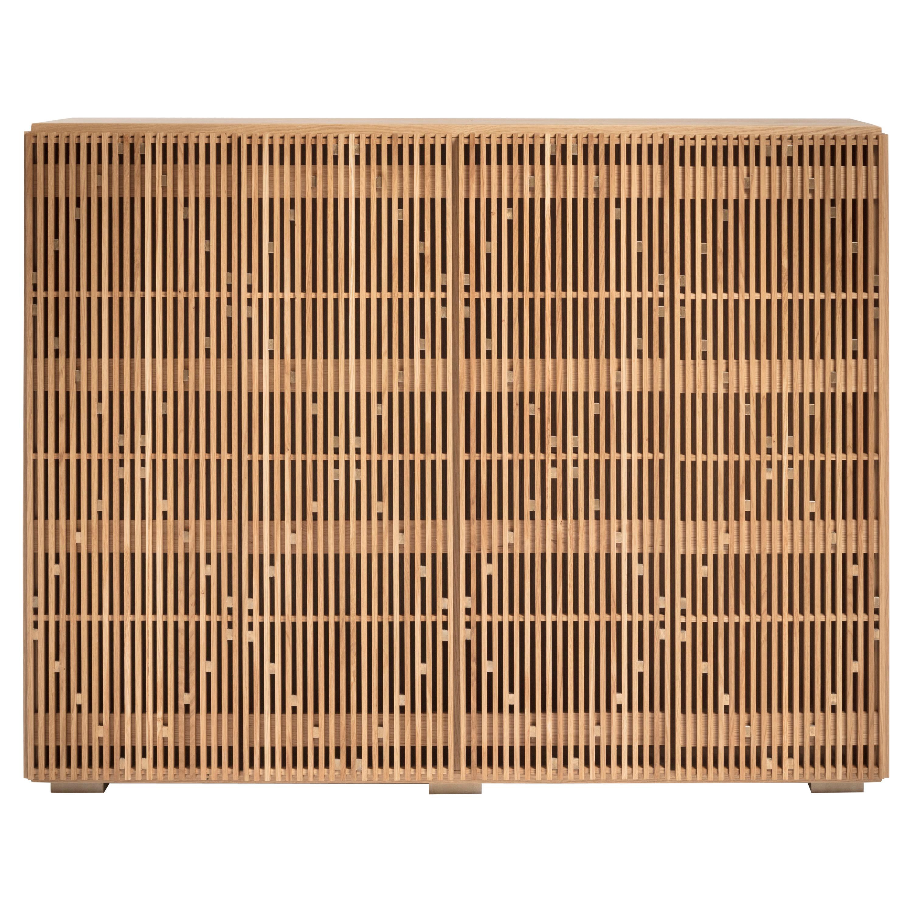 Mobile Milione, in Wood Oak e ottone, di Debonademeo per Medulum