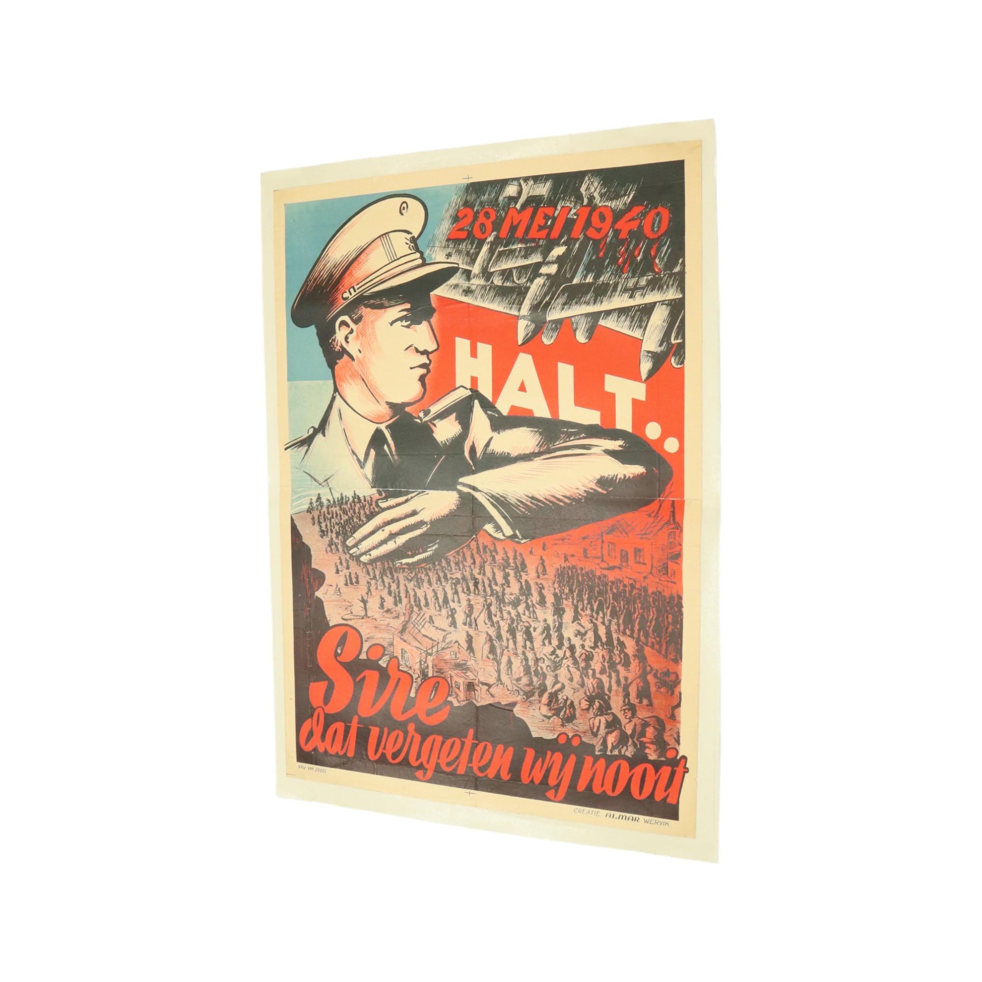 Poster militare 28 maggio 1940 Halt Sire Non Dimentichiamo Mai in vendita 5