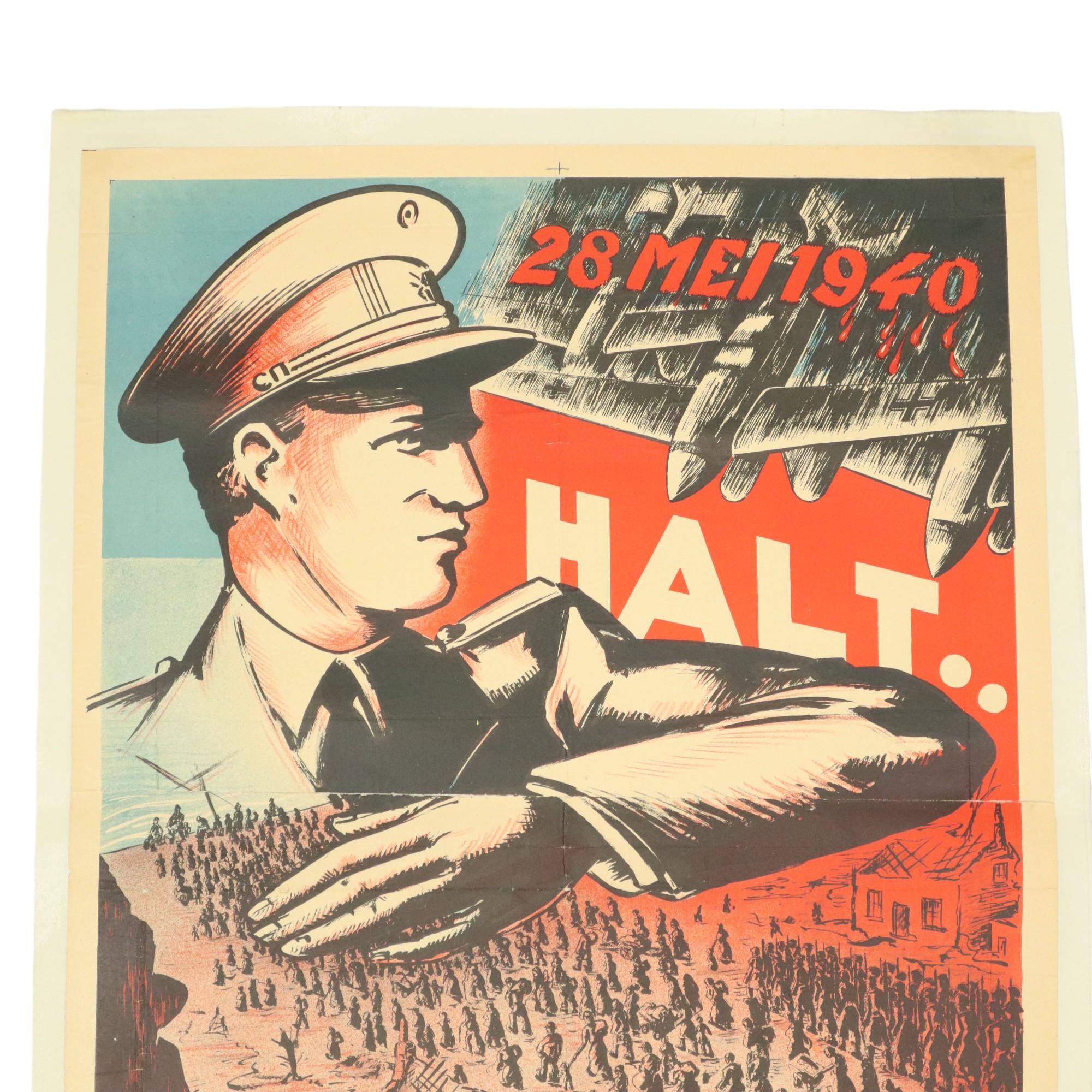 Un rarissimo manifesto di propaganda con l'iscrizione 