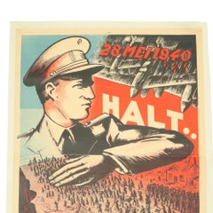 Militaria-Poster 28. Mai 1940 Halt Sire Wir Vergessen Nie