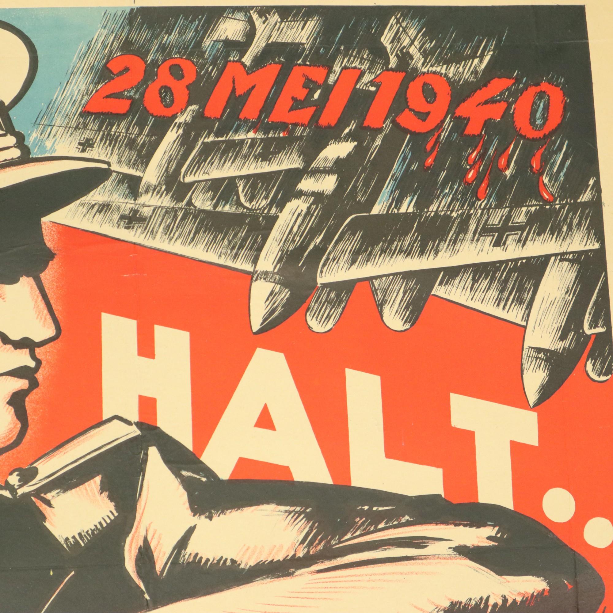Poster militare 28 maggio 1940 Halt Sire Non Dimentichiamo Mai in vendita 1
