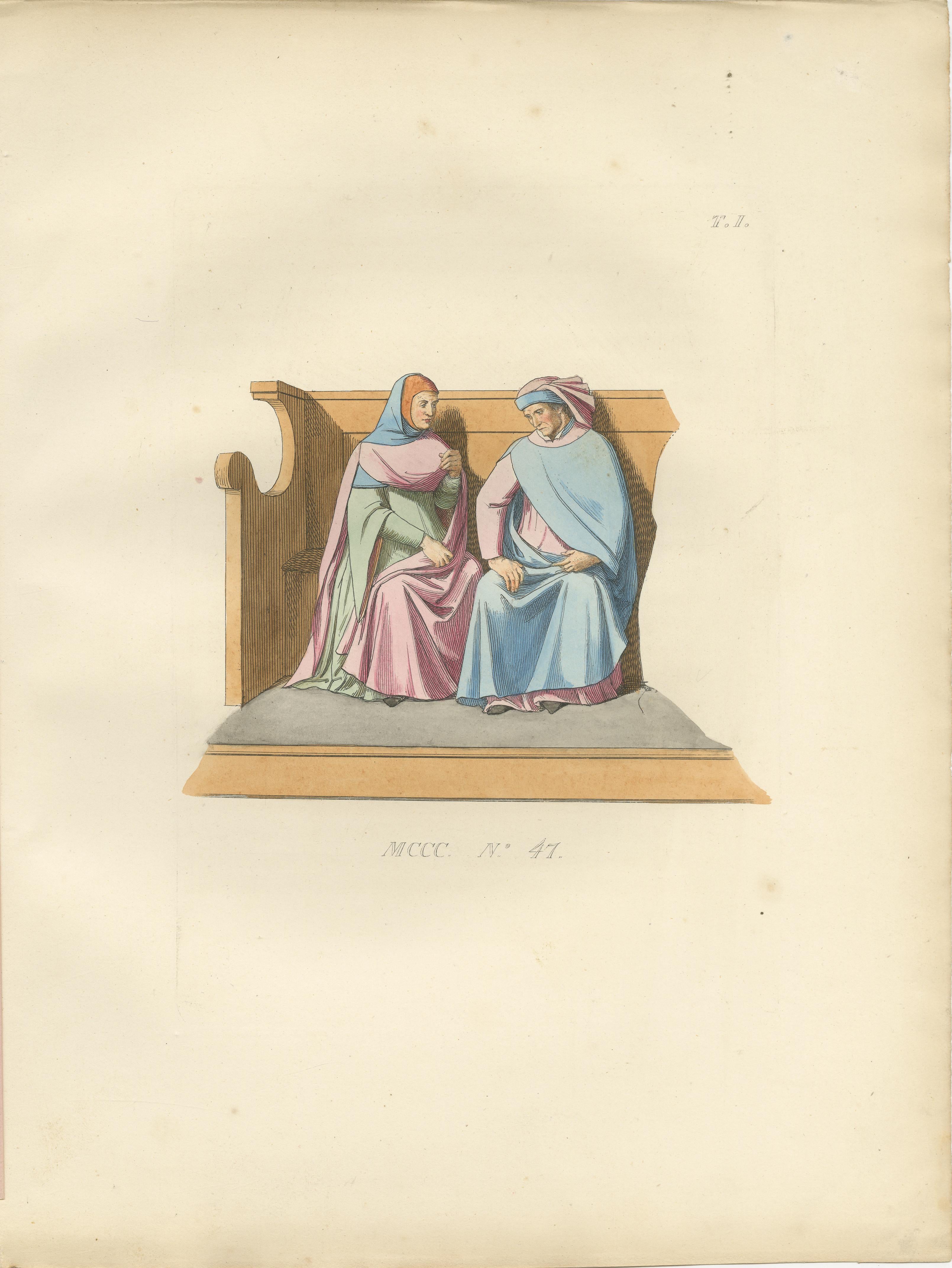 Military and Judicial Costumes from Medieval Italian Society - Published in 1845 For Sale 2