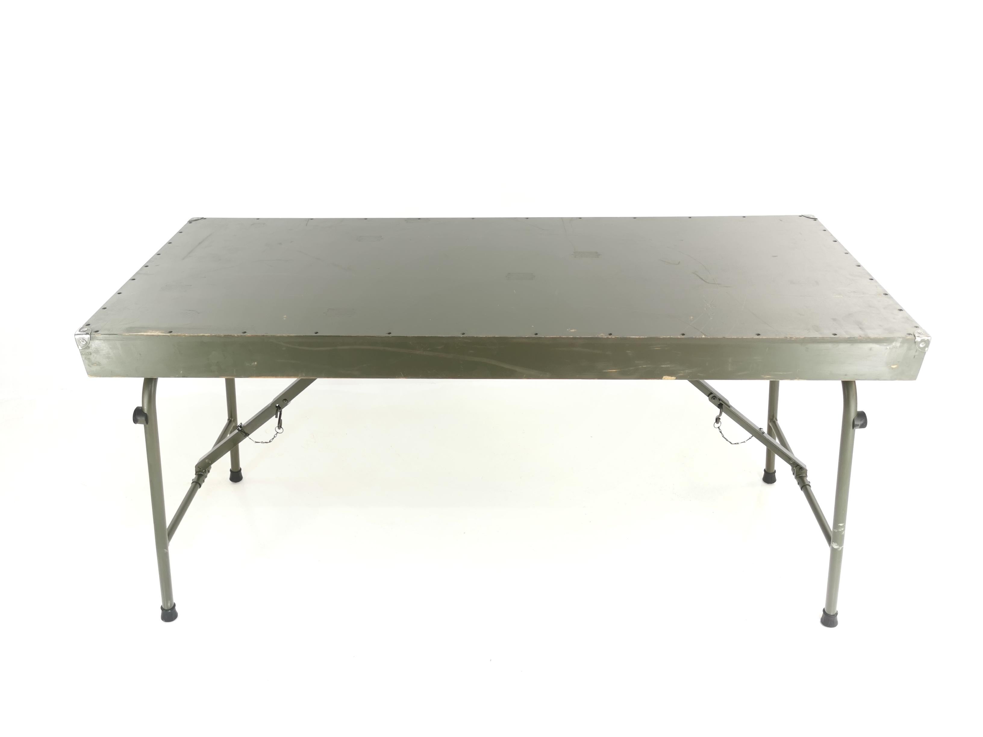 20th Century Military Army Mobile Office Folding Map Command Planning Desk For Sale