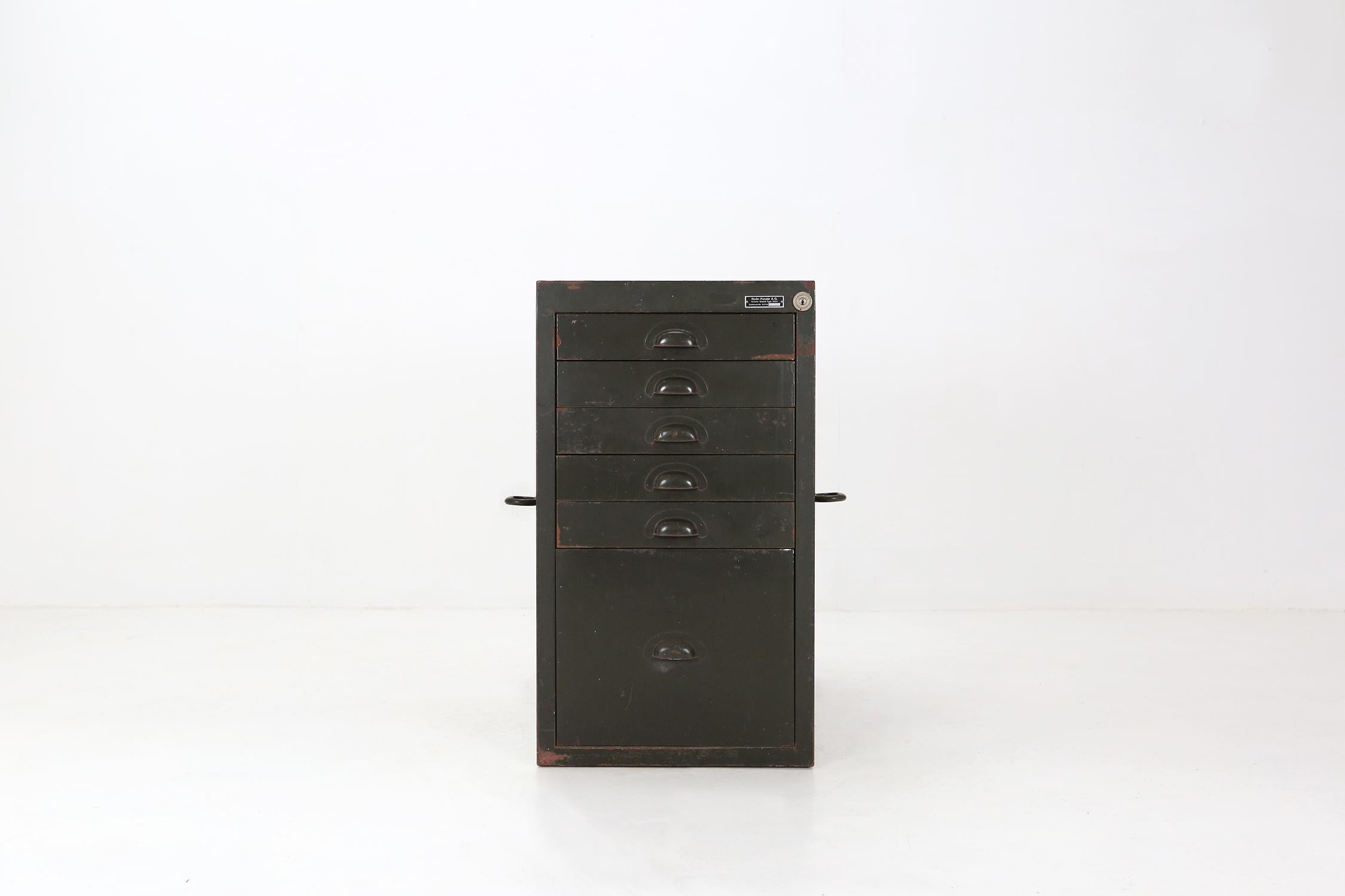 Industrial Military Cabinet/ Chest of Drawers, 1956 For Sale