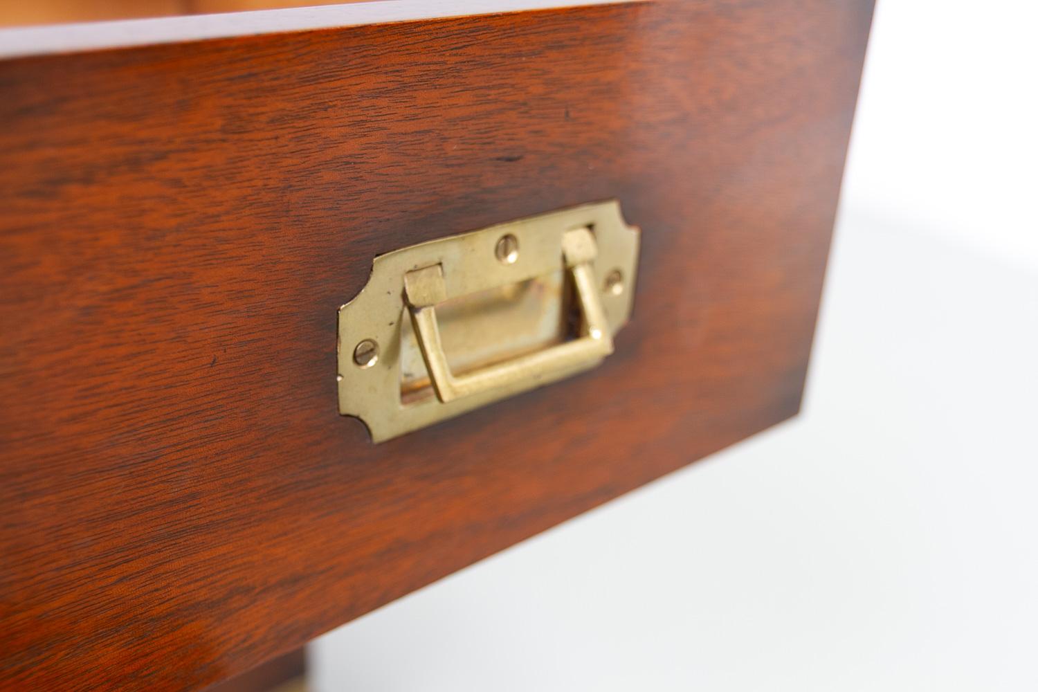 Military Campaign Style Bedside Chests, 1950s. Set of 2. For Sale 10