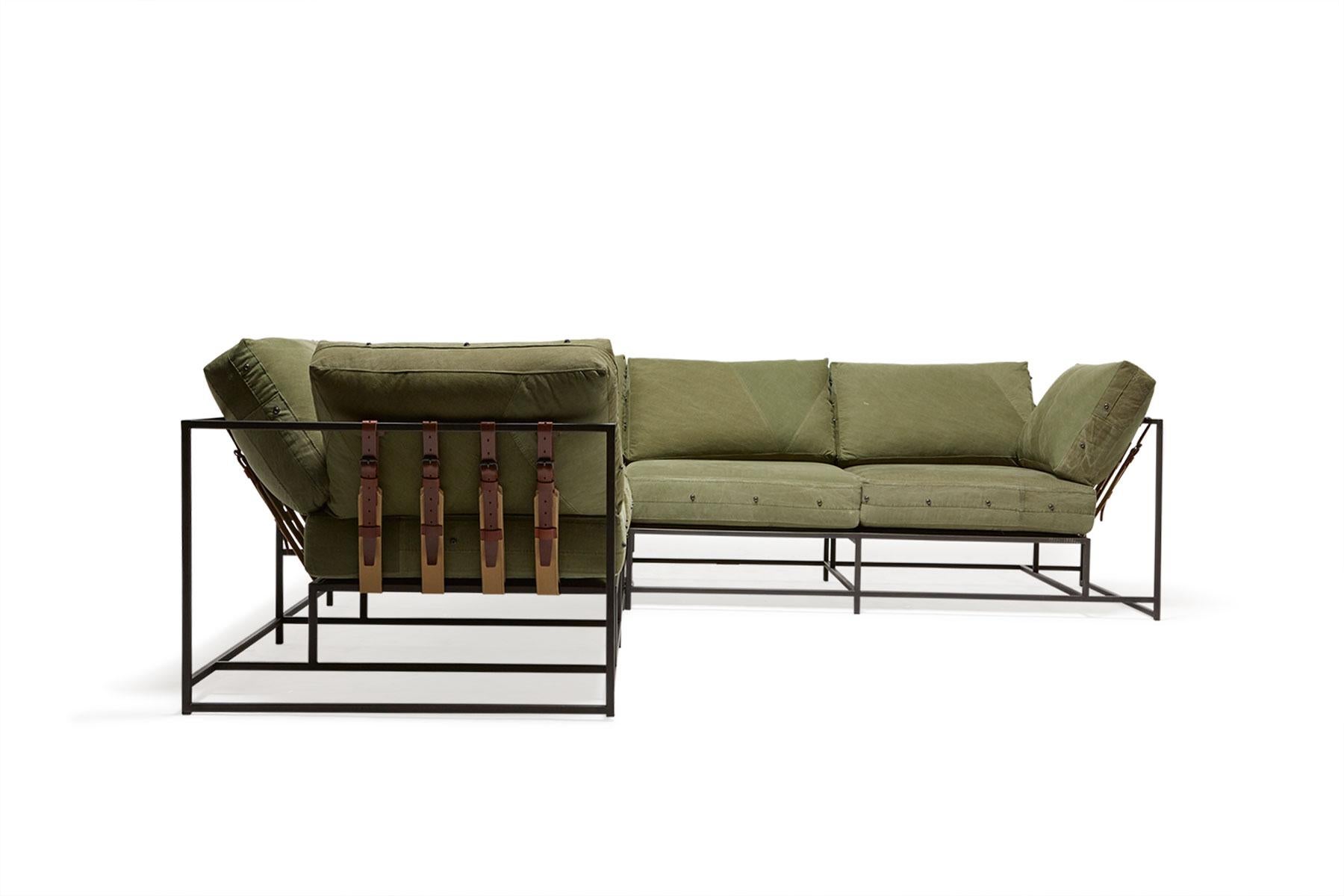 Our sectionals are great ways to customize your space and create the ultimate lounge spaces. 

Since first designing Inheritance Collection, Stephen Kenn has been inspired by the inherent history in vintage military-issue materials. Each piece of