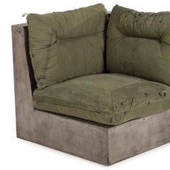 Eckstuhl Military mit Stoff Kaki Military