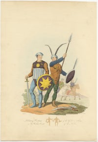 Military Costume of the Gothic Nations on the Western Coasts of the Baltic, 1815, view 2