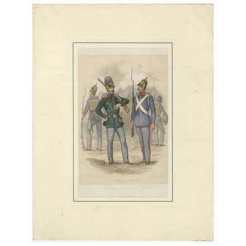 Military Costumes of Baden – Fusilier, Sharpshooter & Grenadier, c.1830–1840