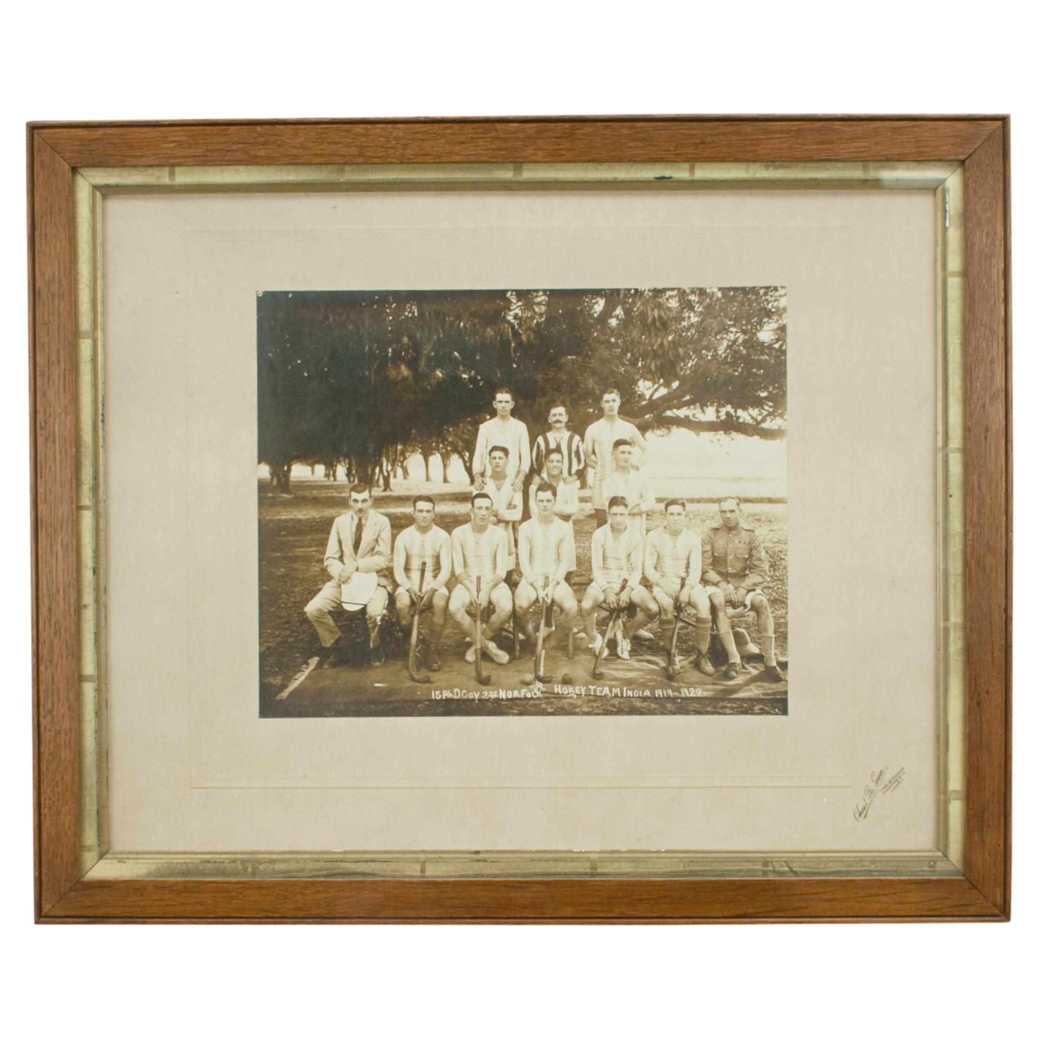 Military Hockey Team Photograph in India. For Sale