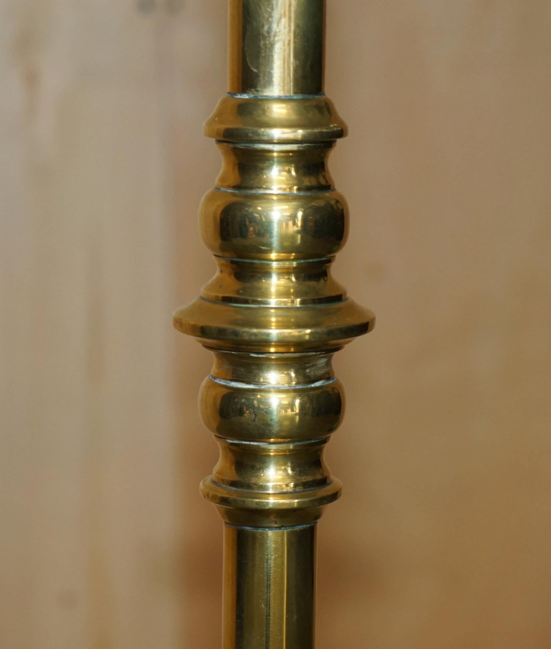 MILITARY INTEREST ANTiQUE VICTORIAN FLOOR STANDING ELECTRIC CONVERTED OIL LAMP For Sale 3