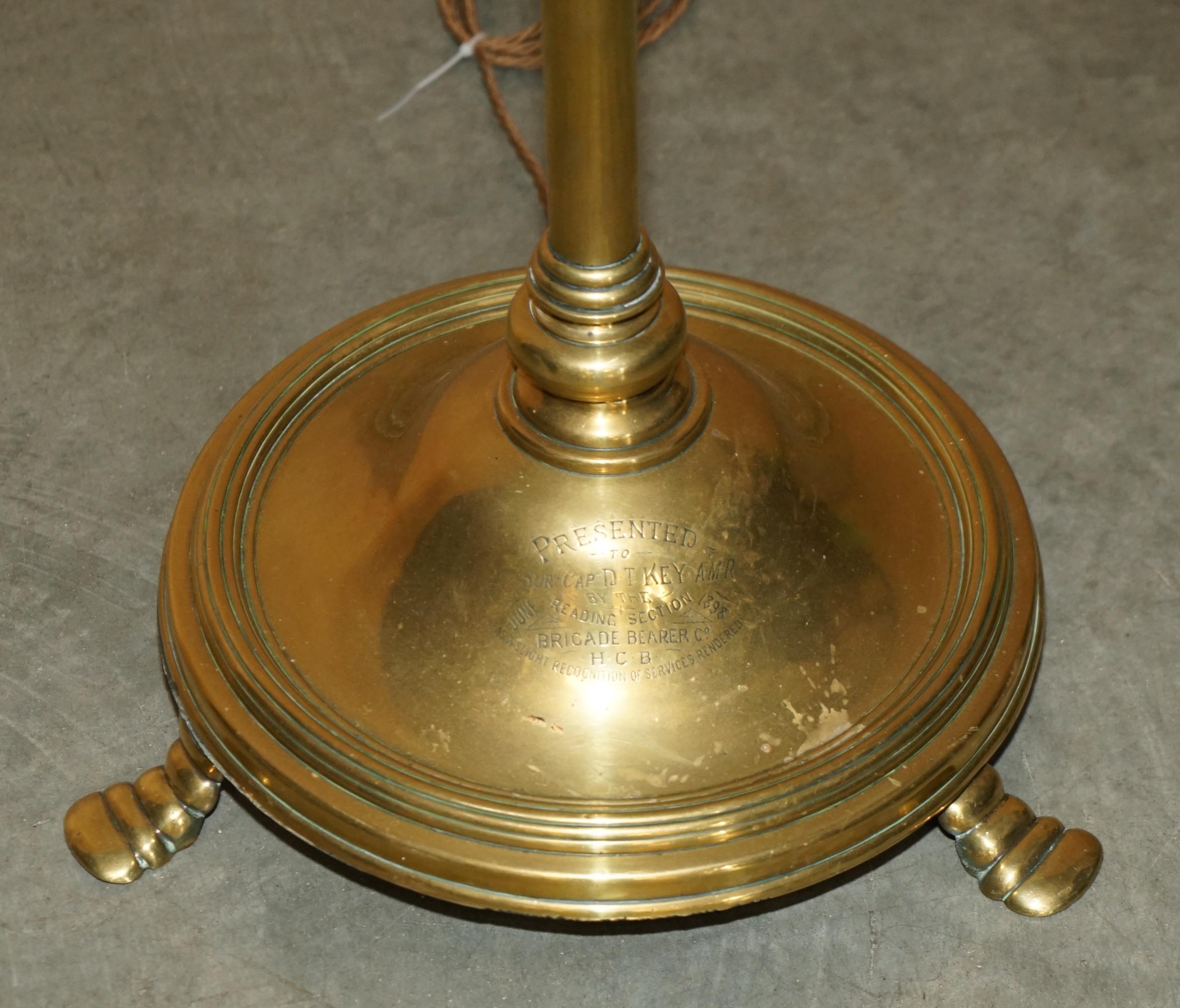 European MILITARY INTEREST ANTiQUE VICTORIAN FLOOR STANDING ELECTRIC CONVERTED OIL LAMP For Sale
