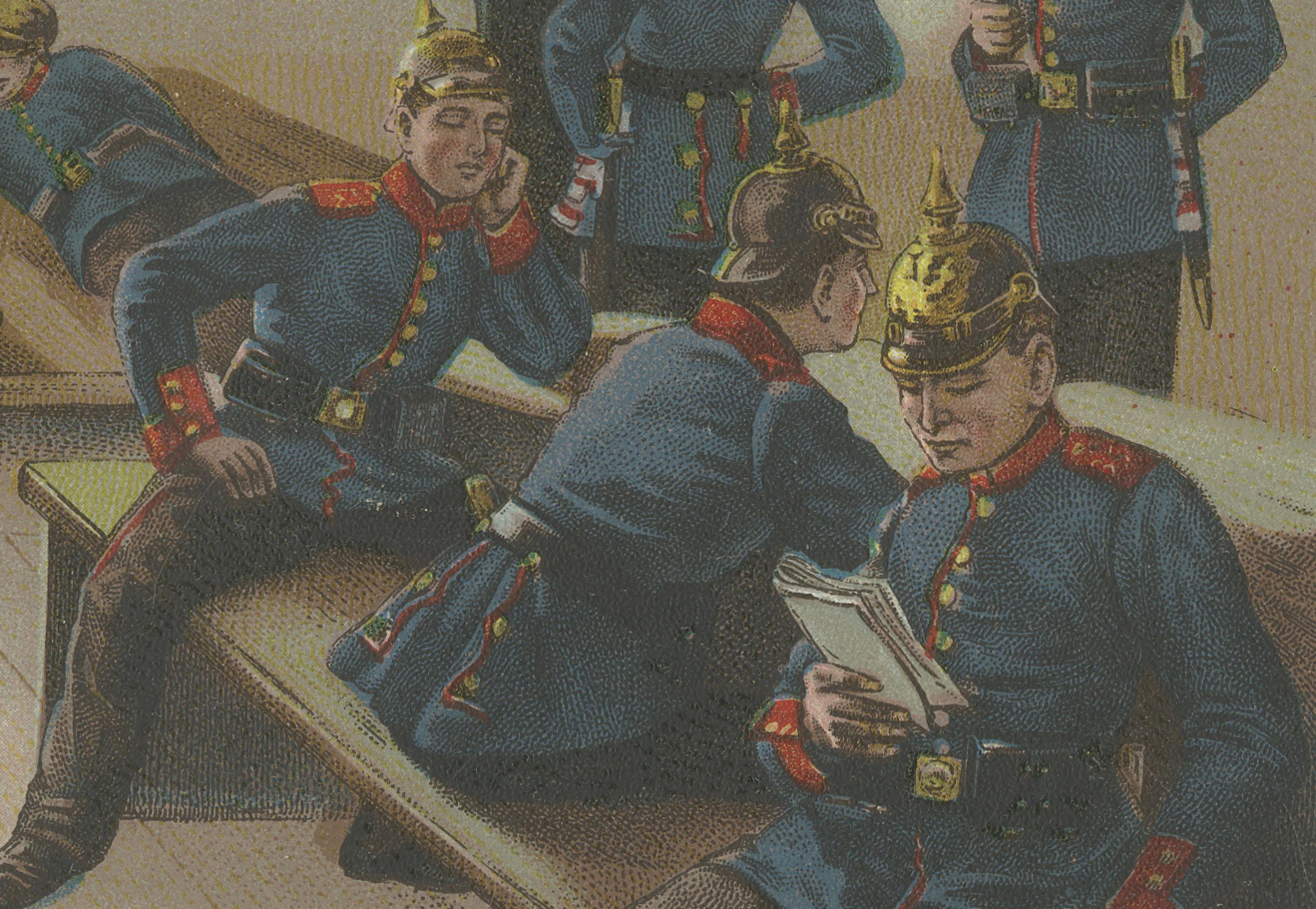 Lithographies militaires - Soldats prussiens en service par R. Knötel, 1900 en vente 5