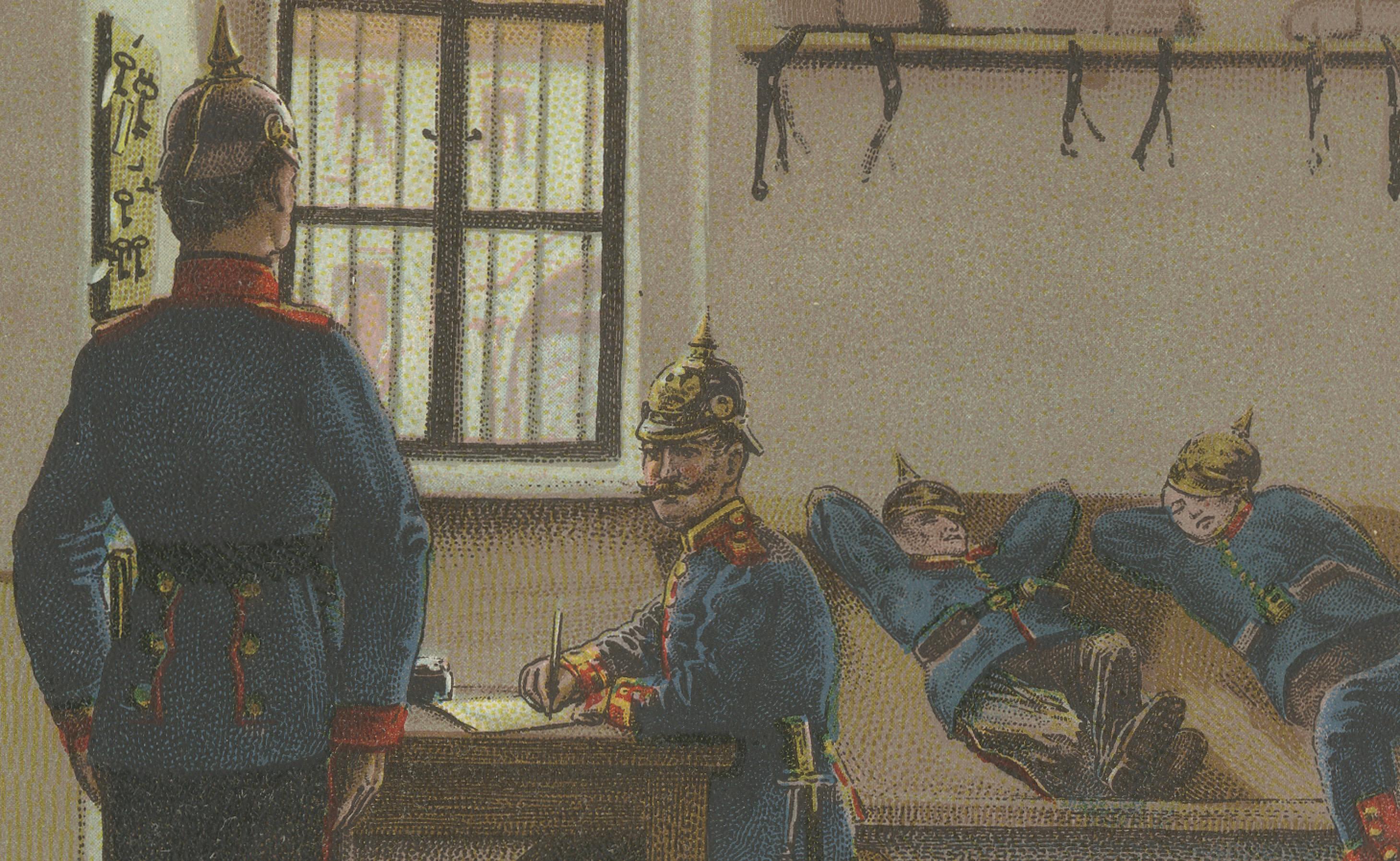 Lithographies militaires - Soldats prussiens en service par R. Knötel, 1900 en vente 3