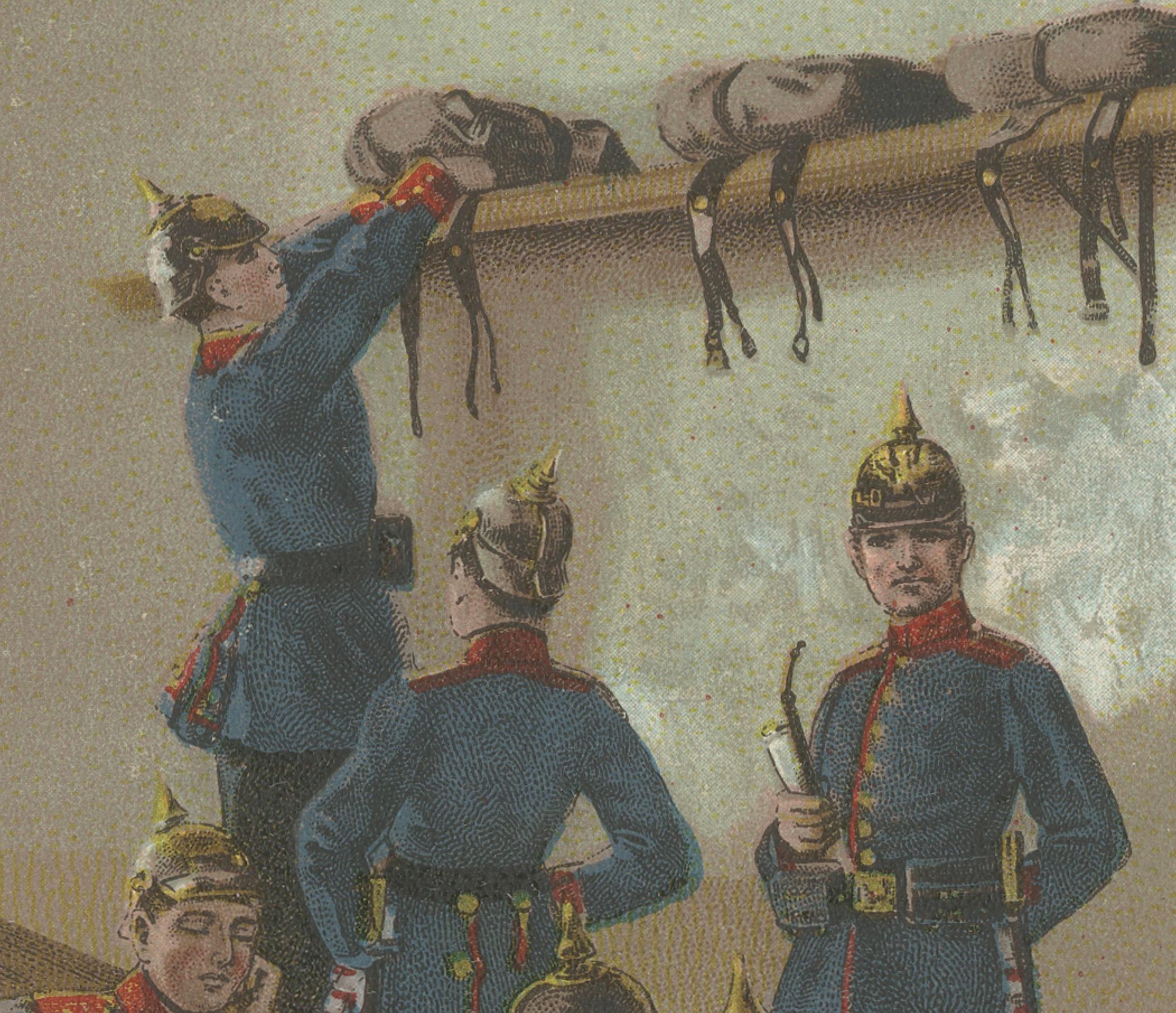 Lithographies militaires - Soldats prussiens en service par R. Knötel, 1900 en vente 4