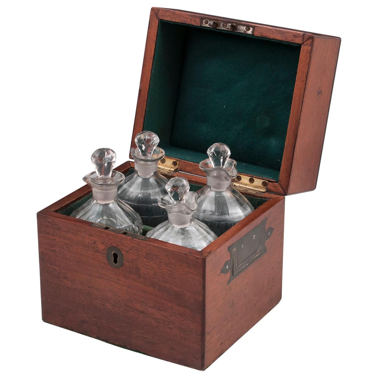 Military Mahogany Decanter Box For Sale