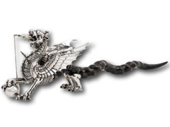 Military Mess Dragon Table Lighter Gifted to Earnest ‘Bee’ Edwards Liverpool FC